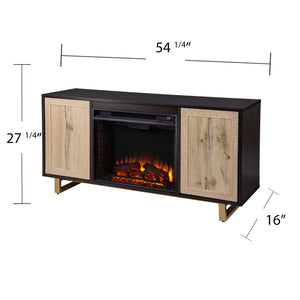 Modern electric fireplace w/ storage Image 8