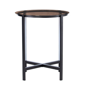 Glass-top end table w/ LED lighting Image 6