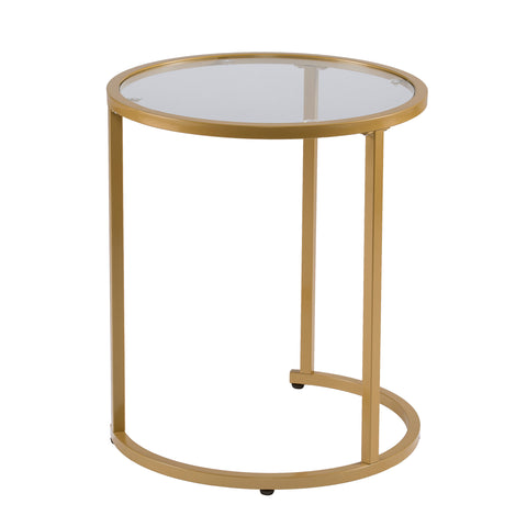 Image of Round nesting end table set Image 9