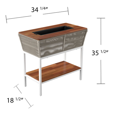 Image of Outdoor serving station w/ drink compartment Image 7