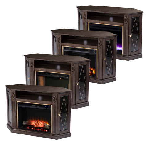 Image of Electric fireplace media console Image 10