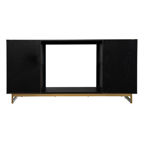 Image of Low-profile media fireplace w/ storage Image 4