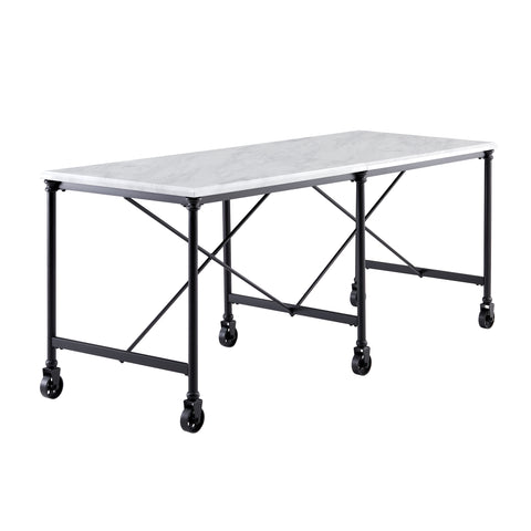 Image of Multipurpose kitchen or craft table on wheels Image 5