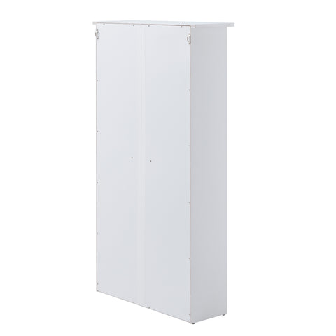 Image of Window Pane Media Cabinet - White