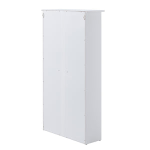 Window Pane Media Cabinet - White