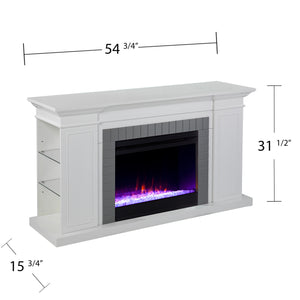 Color changing fireplace w/ storage Image 7