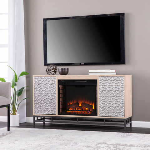 Image of Electric fireplace w/ media storage Image 1