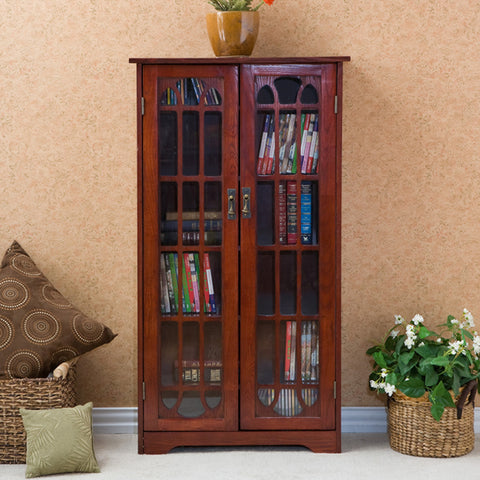 Image of Double-door cabinet w/ media storage Image 1