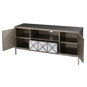 TV console with storage and mirrored panels Image 9