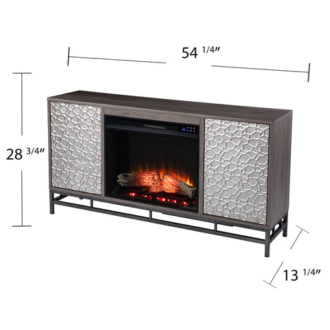 Image of Electric fireplace w/ media storage Image 8