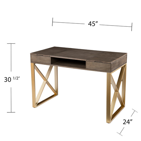 Image of Writing desk w/ unique storage Image 9