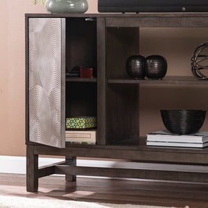 Contemporary media console with push to open doors Image 10