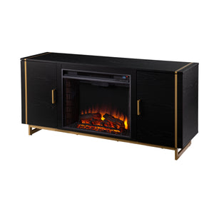 Low-profile media fireplace w/ storage Image 6