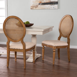 Pair of upholstered dining chairs Image 1