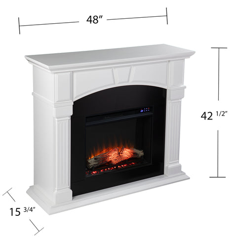 Image of Two-tone hued electric fireplace Image 7