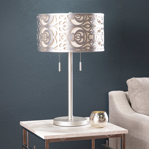 Image of Round table lamp w/ shade Image 1