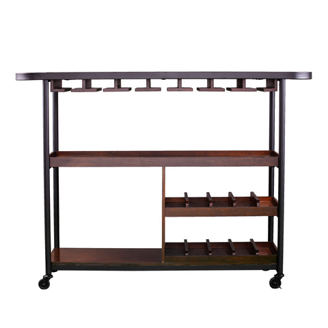 Image of Modern bar cart w/ wheels Image 3