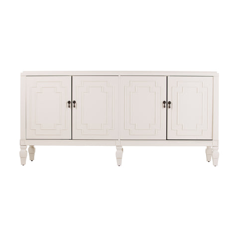 Image of Tropman Antique White Low-Profile Accent Cabinet