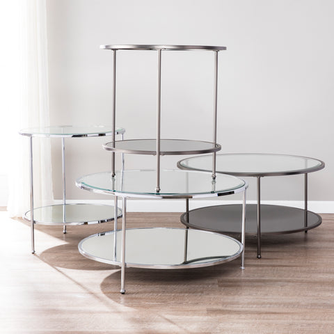 Image of Risa End Table - Glam Style - Chrome