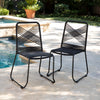 Pair of stacking, all-weather patio chairs Image 1