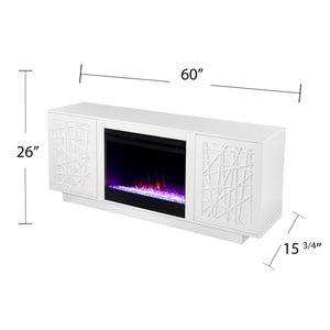 Low-profile media cabinet w/ color changing fireplace Image 7