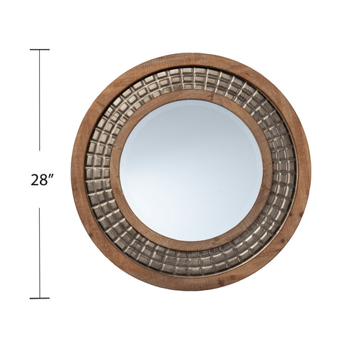 Image of Round mirror with decorative trim Image 4