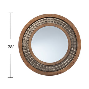 Round mirror with decorative trim Image 4