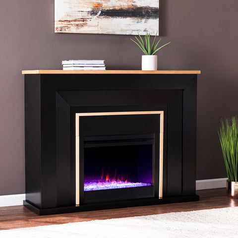 Image of Two-tone electric fireplace Image 1