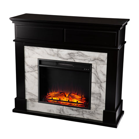 Image of Modern two-tone electric fireplace Image 2