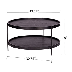 Verlington Round Farmhouse Style Cocktail Table