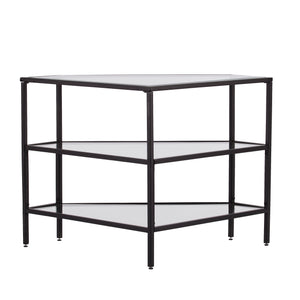 Niles Metal/Glass Corner TV Stand - Black