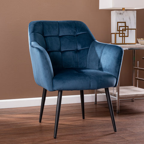 Image of Velvet club chair or accent seat Image 1