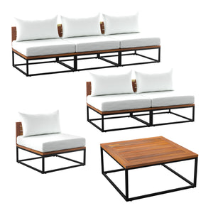 Modular patio sofa w/ matching coffee table Image 6