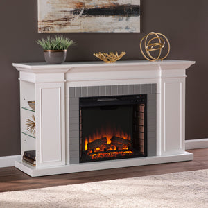 Electric fireplace w/ storage Image 1