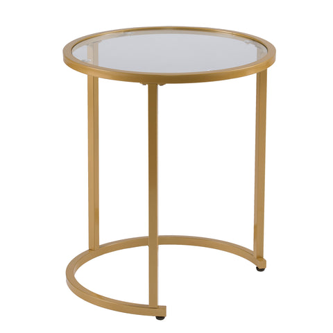 Image of Round nesting end table set Image 5