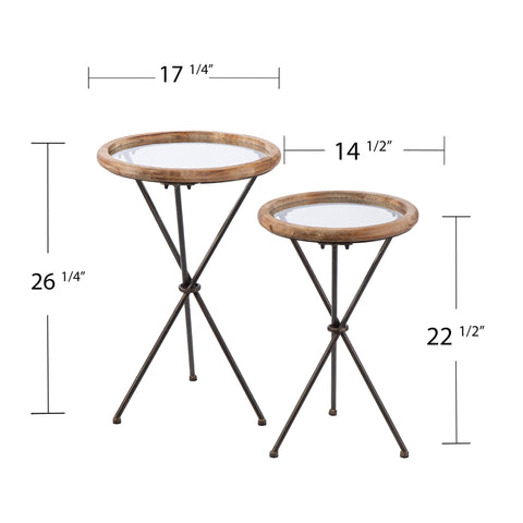 Image of Pair of round accent tables Image 5