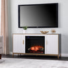 Modern electric fireplace w/ media storage Image 1