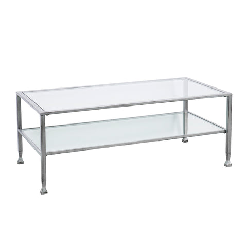 Image of Simple metal and glass coffee table Image 4