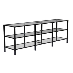 Tyler Metal/Glass TV Stand – Transitional Style - Black