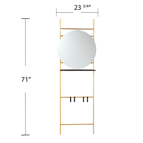 Image of Entryway organizer with mirror Image 6