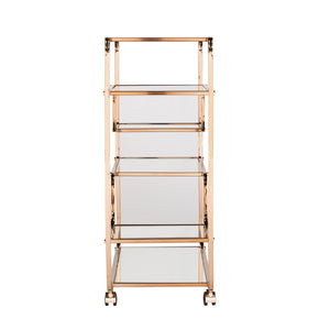 Maylynn Art Deco Mirrored Bar Cart