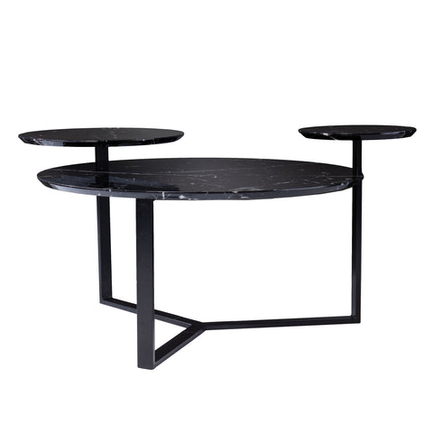 Image of Saxelby Faux Marble Cocktail Table