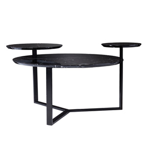 Saxelby Faux Marble Cocktail Table