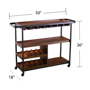 Modern bar cart w/ wheels Image 8