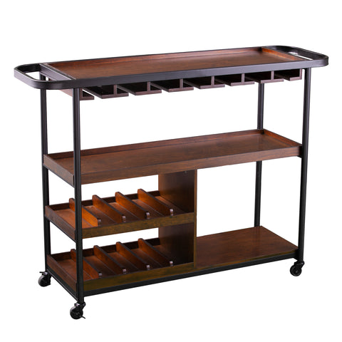 Image of Modern bar cart w/ wheels Image 4