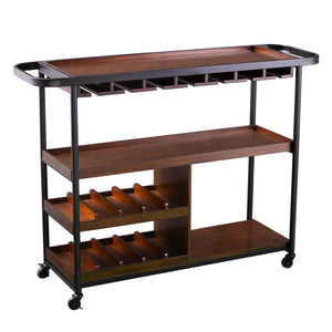 Modern bar cart w/ wheels Image 4