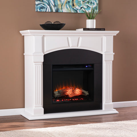 Image of Two-tone hued electric fireplace Image 1