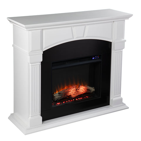 Image of Two-tone hued electric fireplace Image 6