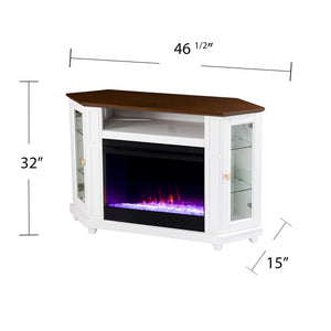 Two-tone color changing fireplace w/ media storage Image 10