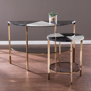 Demilune two-tone console table Image 7